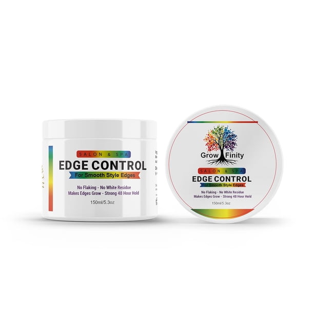 Gel para el crecimiento del cabello GrowFinity con biotina y aceite de argán para un crecimiento rápido | Gel de peinado fuerte con fijación de 48 horas para bordes | Extra grande 5.3 onzas