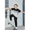 thumbnail image 7 of Arshiner Boy's Pants Set - 2 Piece ColorBlock Short Sleeve T-Shirt and Active Pants - Casual Clothing Outfits, 7 of 7