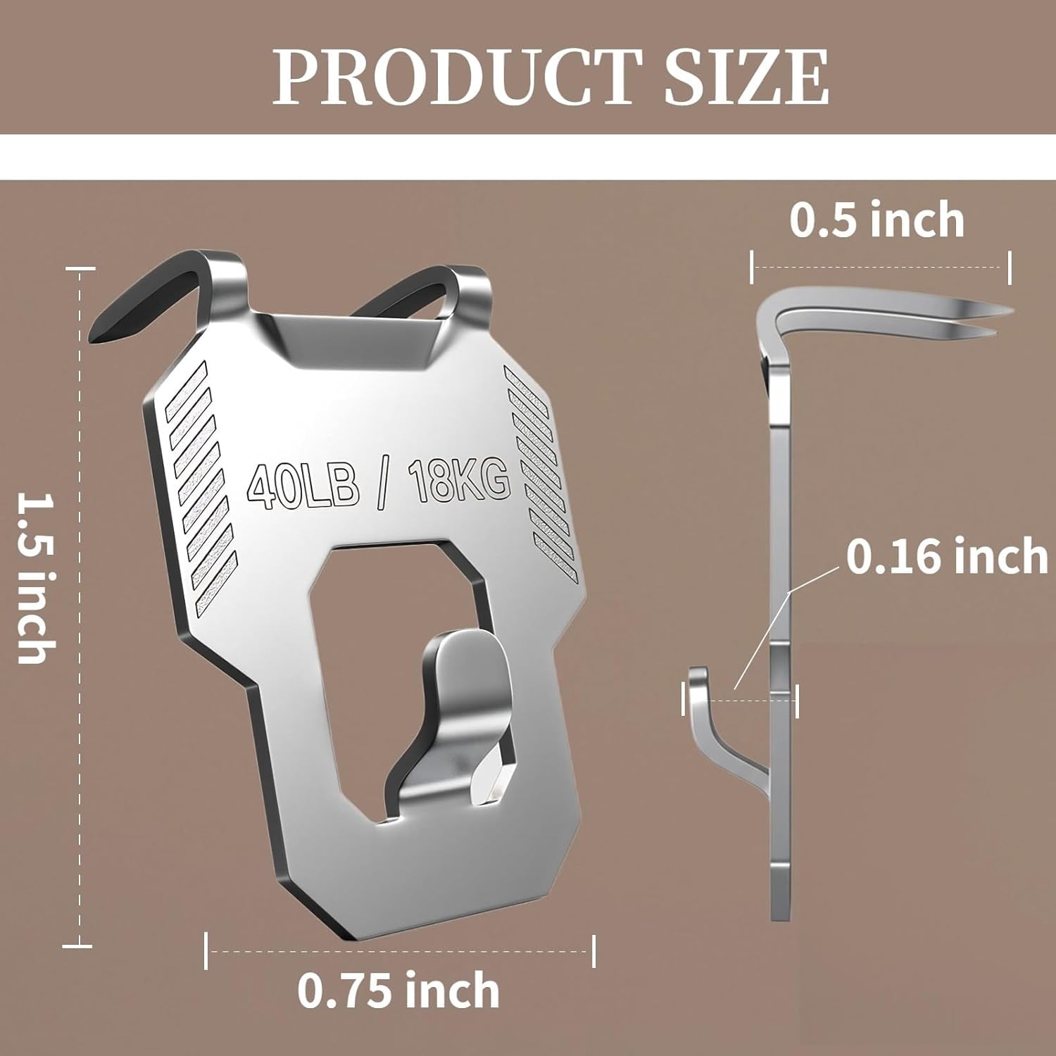 Heavy Duty Claw Picture Hangers for Drywall, No Nail Picture Hangers for Drywall, No Damage Wall Hooks for Mirror, Poster, Frame, Home Decor