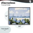 thumbnail image 4 of Stupell Industries Coastal Sails & Hydrangeas Black Framed Giclee Art, 20 x 16, by Sisi and Seb, 4 of 8