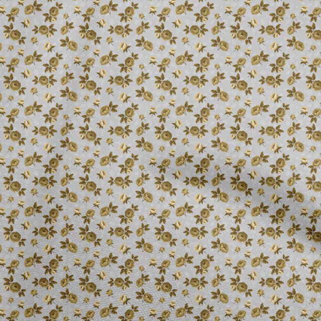 oneOone Velvet Light Gray Fabric Floral Sewing Material Print Fabric By The Yard 58 Inch Wide
