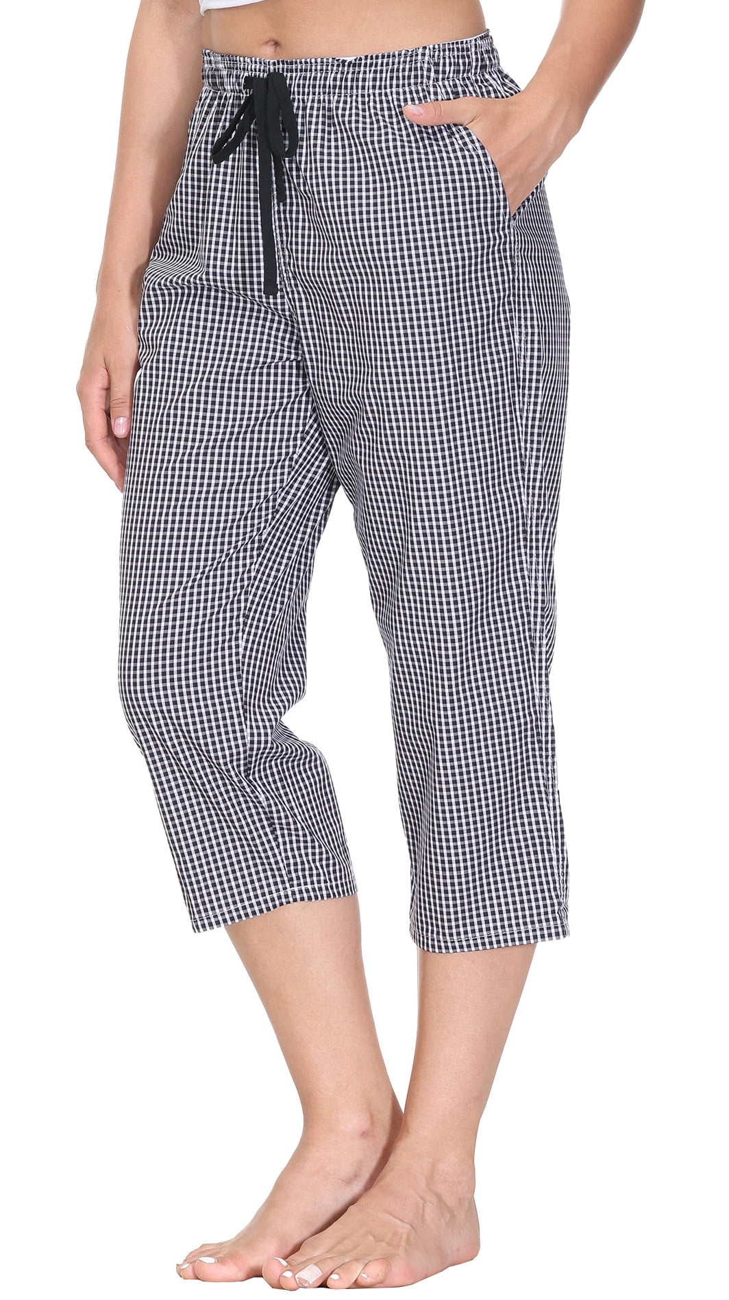 MoFiz Women Capri Pajama Pant Sleepwear with Pocket 4 Size 2XL
