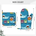 thumbnail image 4 of Kll Transportations With Cute Animals Oven Gloves And Pot Holders Grill Gloves - Oven Gloves And Pot Holders, Non-Slip Cooking Gloves With Recycled Pads, 4 of 9