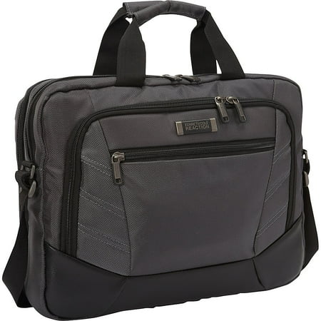Lightweight Top Zip Briefcase - Kenneth Cole 023572491021 Reaction Top Zip Briefcase for 15.6-inch Laptop - Charcoal