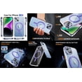 thumbnail image 2 of Bemz Magnetic Case for iPhone 15 with Camera Lens Protection (MagSafe Compatible) Shockproof Transparent Cover, Glass Screen Protector, Vertical Rugged Nylon Belt Holster Pouch (Lavender Purple), 2 of 9