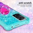 thumbnail image 4 of Phone Case for Xiaomi Redmi Note 11 Pro 5G/4G, Shiny Bling Quicksand Effect TPU Bumper Case with Four Corners Protection Cover for Redmi Note 11 Pro 5G/4G, Blue Purple, 4 of 14