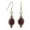 Garnet, variant on Sterling Silver 925 Earrings I Oval Dotted Drop I Gemstone IUSA Handcrafted