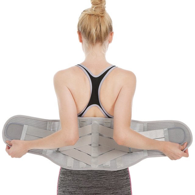 Soidarity Cinturón de soporte para la espalda con correa ajustable, fácil de usar y proporciona soporte lumbar, cinturón de soporte para la Suministros de ortodoncia Gris + Estera METRO