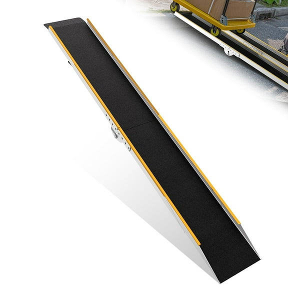 71" Aluminum Shed Ramp 6' Folding Loading Ramp for  Motorcycle E-Bike Dirt Bike