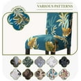 thumbnail image 5 of 4,6,8 Pack Dining Room Chair Covers, Elastic Chair Covers For Dining Room 6 Pack, Parson Chair Covers Set Of 6, Printed Kitchen Chair Protector, Dining Chair Cover Set Of 4,6,8, Teal Leaves, 5 of 6