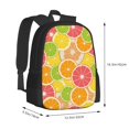 thumbnail image 3 of DouZhe Lightweight Backpack, Cute Lemon Orange Fruits Prints Travel Outdoor Hiking Bag School Bookbag Casual Daypack Backpacks for Women Men, 3 of 7