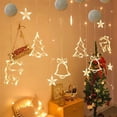 thumbnail image 3 of Luz LED de Navidad para decoración del hogar, lámpara colgante con ventosa de copo de nieve y Papá Noel, adornos para ventana, Año Nuevo, 2022, 2023, 3 of 4