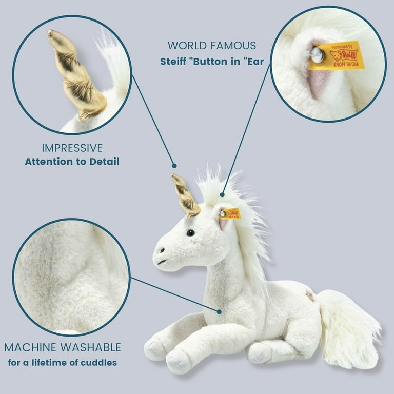 Steiff 067679 Unica Floppy Unicorn 27 cm White - Walmart.com