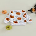 thumbnail image 3 of Bébé Garçon Fille Halloween Sweat-Shirt Citrouille Imprimé Col Rond Manches Longues Pull-Overs, 3 of 6
