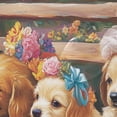 thumbnail image 4 of BZSMCE Shower Curtain and Bath Accessory Set,Puppy Picnic in A Flower Wonderland Pattern, 4 of 7