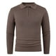 thumbnail image 1 of pstuiky camisetas de manga larga para hombre, Suéter de punto de manga larga con media cremallera y cuello informal de color liso para hombre tops de invierno para hombre xl, 1 of 8