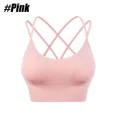 thumbnail image 2 of Women Strappy Sports Bras Seamless Criss Cross Back Sexy Padded Fitness Yoga Vest Gym Running Crop Top Breathable Beauty Bras, 2 of 2