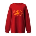 thumbnail image 3 of Halloween Womens Sweatshirts Crewneck Printed Shirts Fall Winter Long Sleeve Sweaters Casual Round Neck Blouses Loose Fitting Sweatshirt Pullover Top Halloween Costumes, 3 of 3
