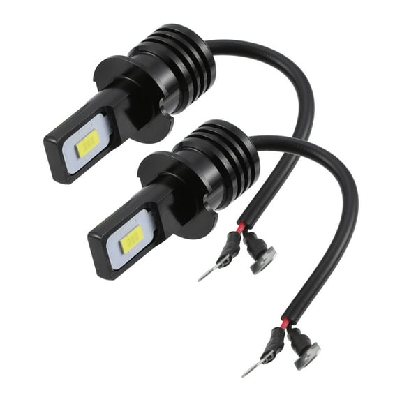 Unique Bargains H3 Fog Lights Bulbs Headlight Bulb 80W LED 3570 Chips LED Car Lamp Aluminum White (Set of 2)