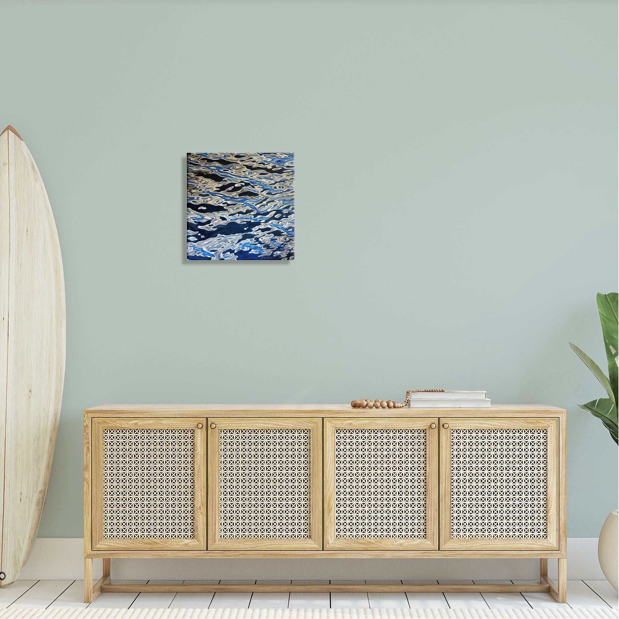 Stupell Industries Abstract Water Waves Ripples Modern Deep Sea Graphic Art Gallery Wrapped Canvas Print Wall Art, Design by Alan Weston