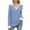 Blue, variant on Womens Contrast Collar Top Long Sleeve Ribbed Knit Lightweight Fall Comfort Sweater