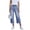 20# Light Blue, variant on Capri Pants for Women Summer Drawstring Elastic Waist Baggy Wide Leg Cropped Jeans Stretchy Pull on Denim Capris Light Blue 2XL