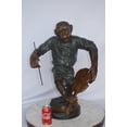 thumbnail image 3 of Nifao Monkey with Violin bronze statue – Home Decor Sculpture, 20"L x 17"W x 26"H, 3 of 11