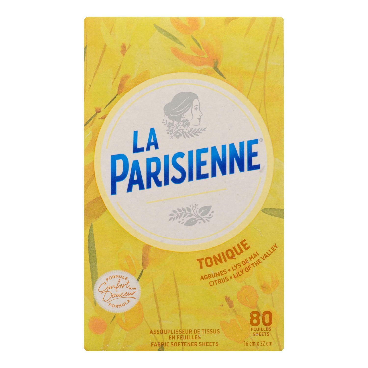 La Parisienne Tonique Sheets Fabric Softener, 80 Count