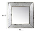 thumbnail image 6 of Filo 18 Inch Square Wall Accent Mirror, Raised Tray Edges, Mirrored Frame- Saltoro Sherpi, 6 of 6