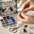 thumbnail image 4 of American 250th Anniversary Wildlife Beaded DIY Kit 4-Piece Bald Eagle Snowy Owl Raven Arctic Fox Craft Set Collectible Beaded Animal Kit for Adults Teens Beginners, 4 of 6