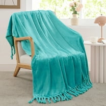 Home Soft Things Braided Throw - Baltic blue - 60" x 80"