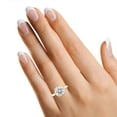 thumbnail image 7 of Round Cut Lab Created Moissanite Diamond Twisted Rope Knot Solitaire Engagement Ring In 14K Yellow Gold Plated Sterling Silver(G-H Color,VVS1 Clarity,3.00 Cttw)-5.5, 7 of 7