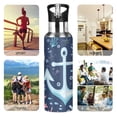 thumbnail image 7 of Yayeee 33oz Insulated Water Bottle Double Wall Stainless Steel with Flip Straw Lid, Light Blue Anchor, 7 of 7