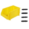 thumbnail image 1 of New Raw Material Safety Tool Storage Box Screw Parts Hardware Classification Box Assembly Workshop Shelf Load Bearing 30KG yellow, 1 of 9