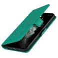 thumbnail image 6 of Decase iPhone 11 pro case, Flower Embossed Wallet Card Cash Slots PU Premium Leather Magnetic Flip Kickstand Shockproof Ultra-Slim Cover for iPhone 11 pro 5.8 inch,Green, 6 of 8