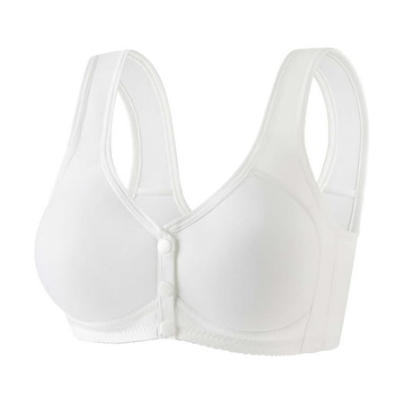 Ploknplq Bras for Women No Underwire front Closure Bras for Women bra Tank Tops for Women sports Bra Tank Top support Bras Strap Up Bras No Underwire Wireless Bras bras for Women White 44 Red S