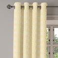 thumbnail image 2 of Ambesonne Quatrefoil Grommet Curtain, Lattice Girih, 50" x 120", Mustard Yellow White, 2 of 6