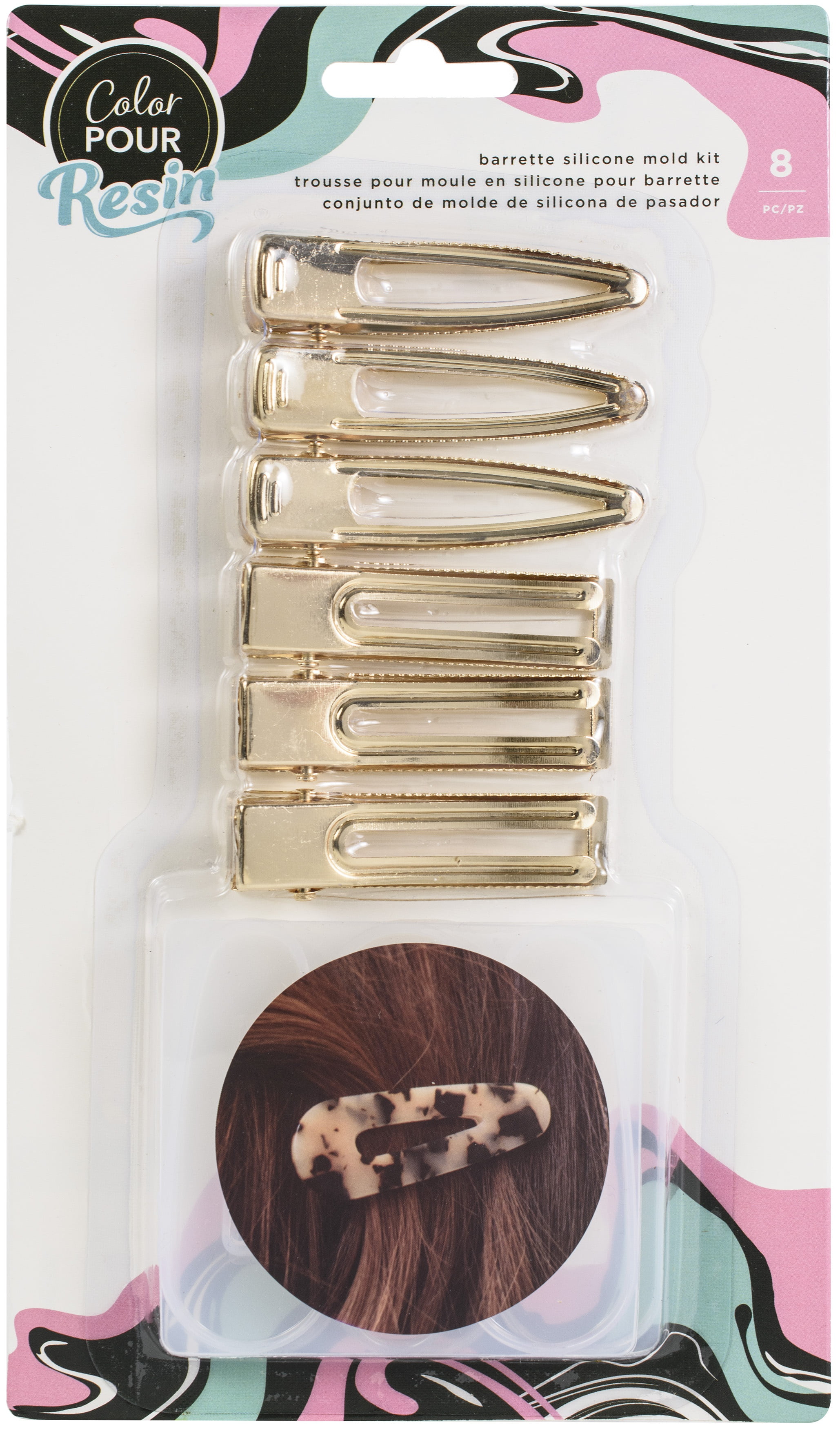 American Crafts Color Pour Resin Mold-Barrette