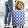 thumbnail image 2 of Blue and White Checkered Pattern Luggage Cover Fashion Suitcase Cover Baggage Covers Fit 25-28 Inch Luggage (Go Travel), 2 of 5