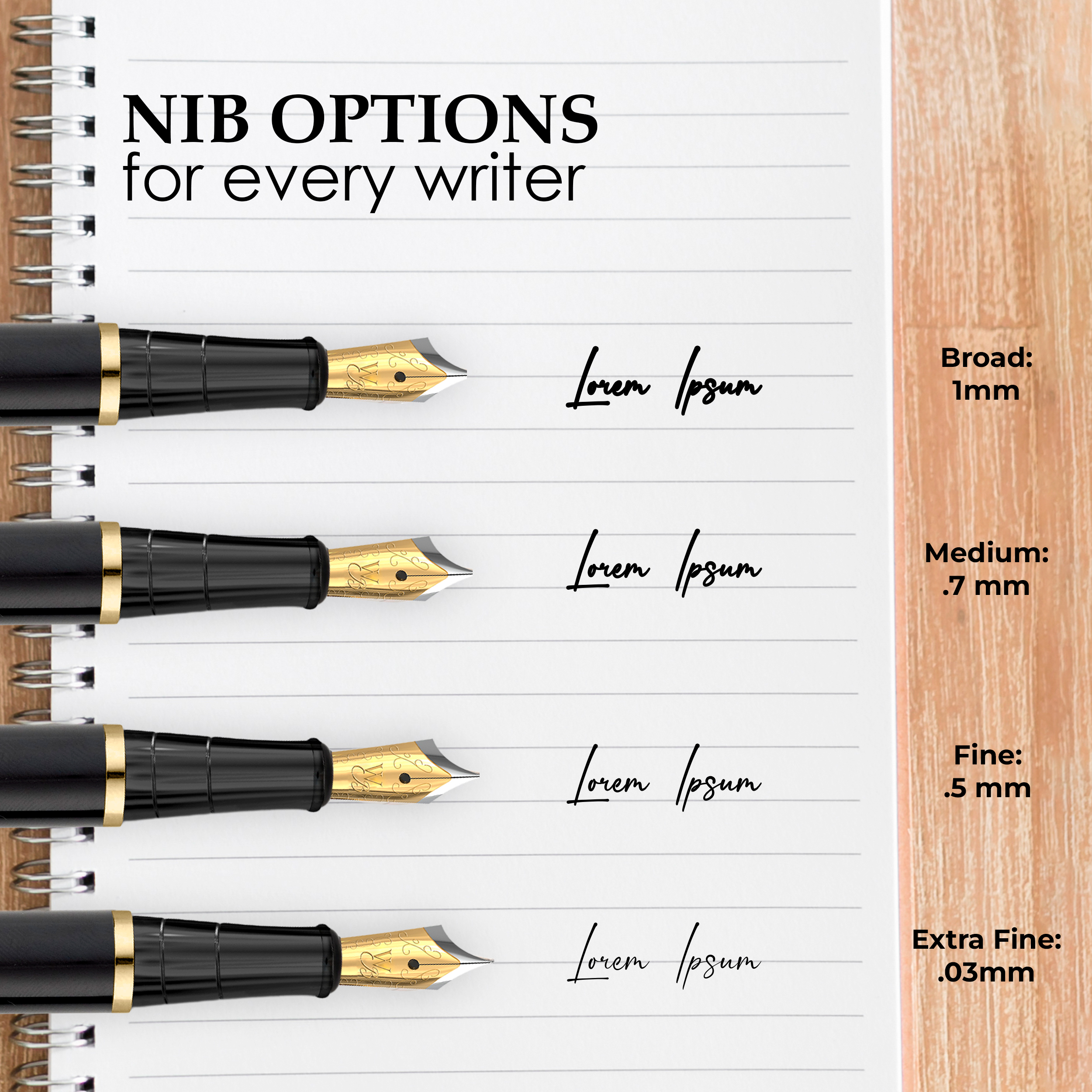 Wordsworth & Black Fountain Pen Set Medium Nib Includes 6 Ink Cartridges and Ink Refill Converter Gift Case Journaling Calligraphy Smooth