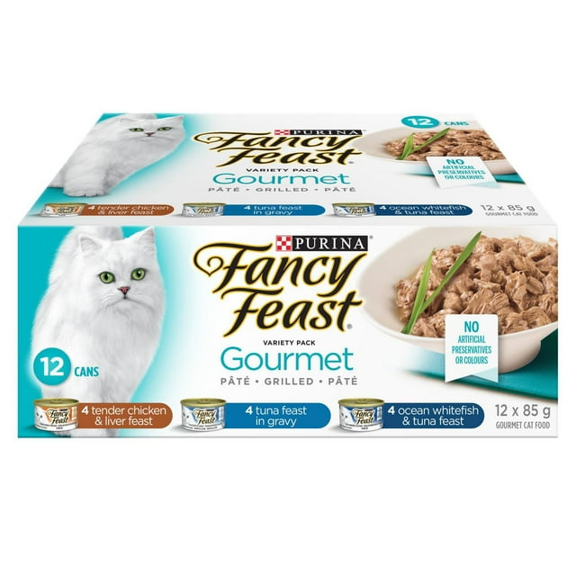 Fancy Feast Gourmet Variety Pack, Wet Cat Food 12 X 85g
