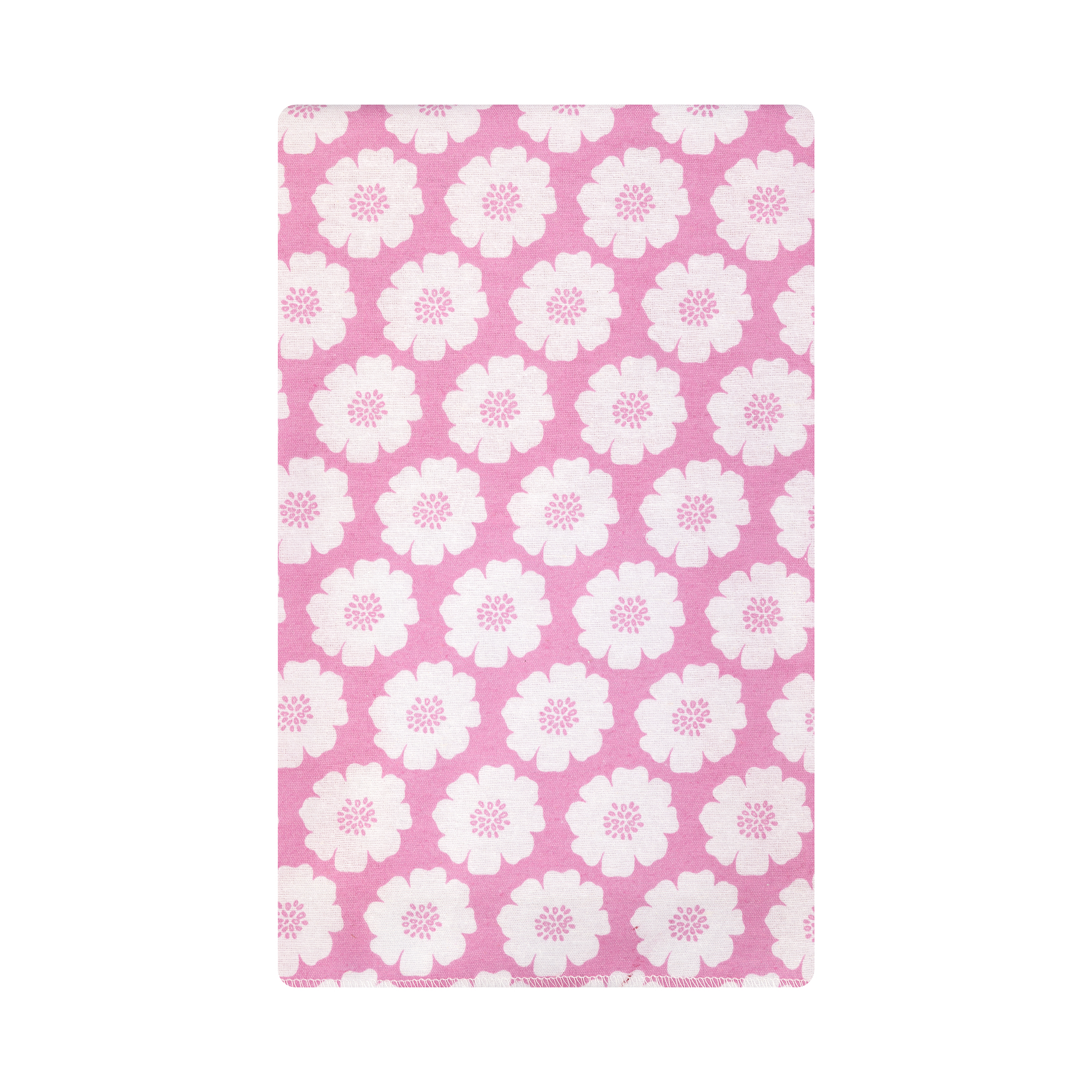 Hudson Baby Infant Girls Cotton Flannel Burp Cloths 10-Pack, Pink Daisies, One Size