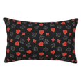 thumbnail image 1 of Fotbe Poker Creative Symbols Funda de Almohada Decorativa Estilo Occidental, Lujo en Algodón, Fundas para Almohadas King, Cojín Estampado para Decoración del Hogar-20"x30", 1 of 6