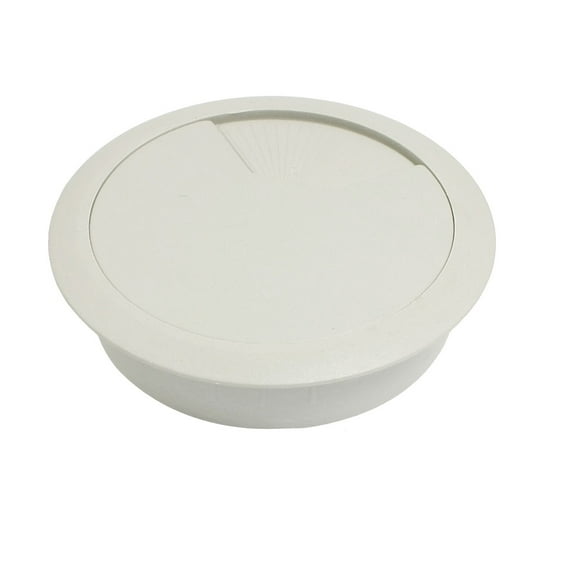 Unique Bargains PC Computer Table Gray 95mm Diameter Cable Hole Plastic Covers