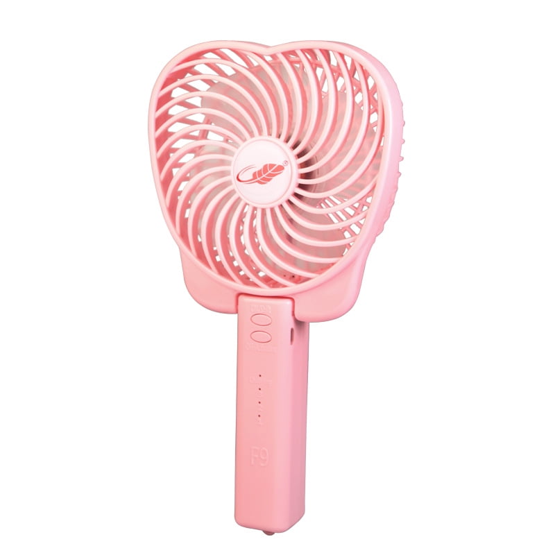 Portable Hand Fan USB Rechargeable Foldable Handheld Mini Fan Cooler 3 Speed Adjustable Cooling Fan Outdoor Travel Air Cooler,Pink,Australia 
