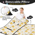 thumbnail image 3 of Chick and Egg Yellow Pattern Teens Toddler Nap Mat with Pillow, Sleeping Mat Bag for Preschool Daycare 50"x20", 3 of 6