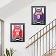 thumbnail image 5 of Sports Jersey Frame, Wood Display Case with UV-Protective Plexiglass, Pinboard, and Mat for Sports Shirts, Pictures, and Signature (4-Pack), 5 of 7