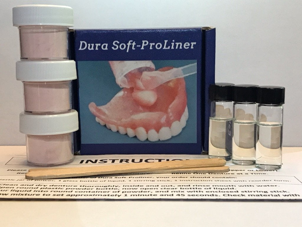 Dura SoftProLiner Denture Reline. "Do It Yourself" denture reliner