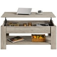 thumbnail image 4 of Alden Design Modern 47.5" Wood Lift Top Coffee Table with Lower Shelf for Living Room, Gray, 4 of 10