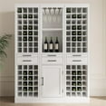 thumbnail image 3 of Wine Bar Cabinet,Farmhouse Wine Bar Cabinet Buffet Cabinet & Sideboard Cupboard for Living,Dining Room,White, 3 of 7